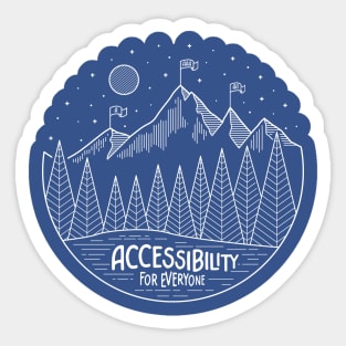 Accessibility Mountains Sticker